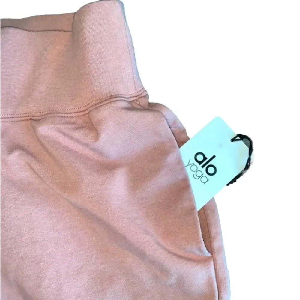 NWT ALO YOGA smoky pink quartz SOLAR LEGGING sweatpants athleisurewear bottoms - Picture 5 of 10